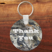 Hartelijk dank voor de zwarte bruine driftwood-pat sleutelhanger (Voorkant)