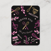 Hartelijk dank voor de zwarte & goudbakkerij informatiekaartje (Achterkant)