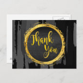 Hartelijk dank voor de zwarte goudrondleiding Abst Briefkaart (Voorkant / Achterkant)
