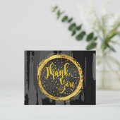 Hartelijk dank voor de zwarte goudrondleiding Abst Briefkaart (Staand voorkant)