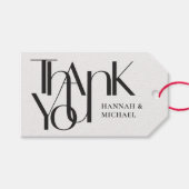 Hartelijk dank voor de zwarte Labels Cadeaulabel (Voorkant (Horizontaal))
