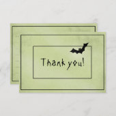 Hartelijk dank voor de zwarte vlek-groene boomstru bedankkaart (Voorkant / Achterkant)