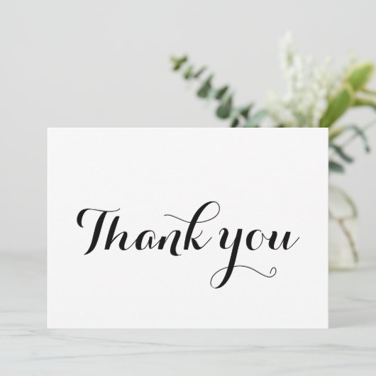 Hartelijk dank voor de zwarte witte stijlvolle kal (Staand voorkant)