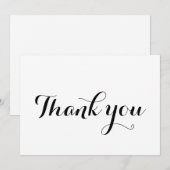 Hartelijk dank voor de zwarte witte stijlvolle kal (Voorkant / Achterkant)