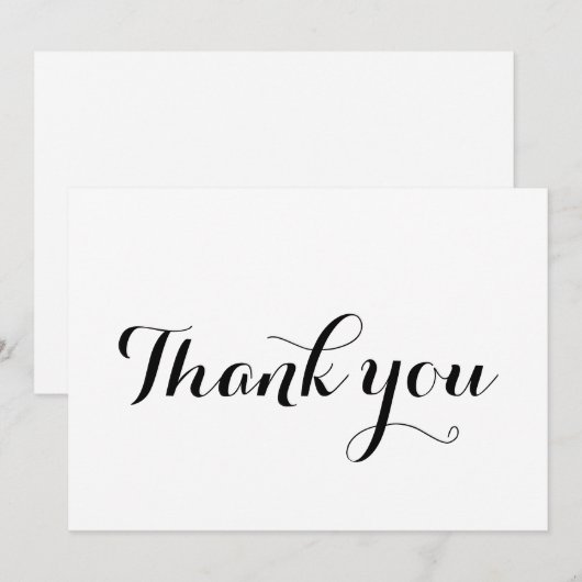 Hartelijk dank voor de zwarte witte stijlvolle kal (Voorkant / Achterkant)