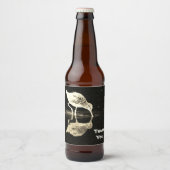 Hartelijk dank voor de zwarte witte stratvogel met bier etiket (Voorkant)