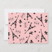 Hartelijk dank voor een feest in het roze bedankkaart (Achterkant)