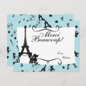 Hartelijk dank voor een feest in het roze notitiekaartje (Voorkant / Achterkant)