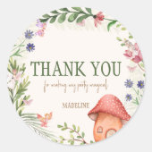 Hartelijk dank voor Fairy Enchanted Forest Party F Ronde Sticker (Voorkant)
