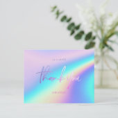 Hartelijk dank voor Faux Folie Holographic Briefka Briefkaart (Staand voorkant)