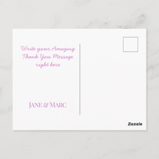 Hartelijk dank voor Faux Folie Holographic Briefka Briefkaart (Achterkant)