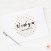 Hartelijk dank voor Faux Glitter Hearts Ronde Sticker (Envelop)