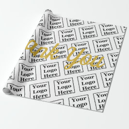 Hartelijk dank voor Faux Gold Script Uw Logo hier  Cadeaupapier