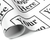 Hartelijk dank voor Faux Gold Script Uw Logo hier  Cadeaupapier (Rol Hoek)