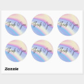 Hartelijk dank voor Faux Holographic Ronde Sticker (Vel)