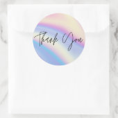 Hartelijk dank voor Faux Holographic Ronde Sticker (Tas)