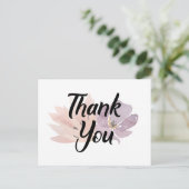 Hartelijk dank voor Floral Briefkaart (Staand voorkant)