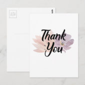 Hartelijk dank voor Floral Briefkaart (Voorkant / Achterkant)