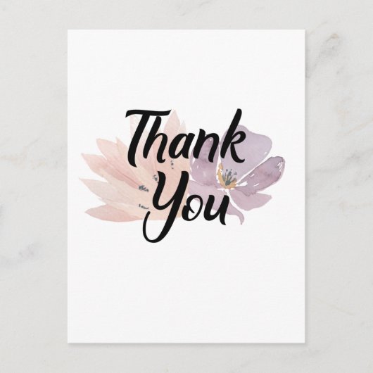 Hartelijk dank voor Floral Briefkaart (Voorkant)
