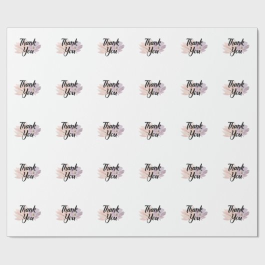 Hartelijk dank voor Floral Cadeaupapier (Vlak)