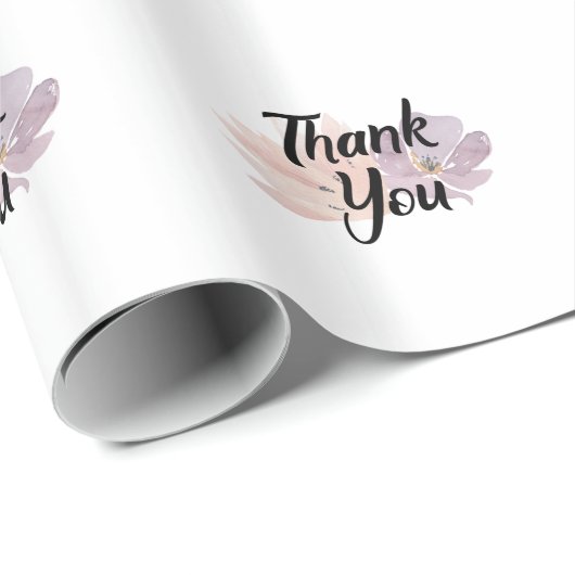Hartelijk dank voor Floral Cadeaupapier (Rol Hoek)