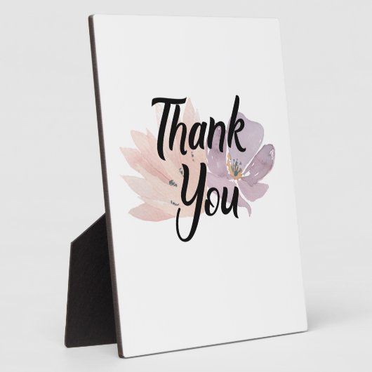 Hartelijk dank voor Floral Fotoplaat (Zijkant)