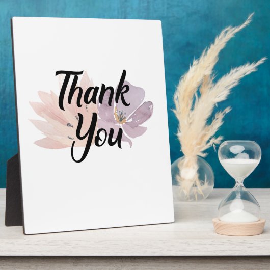 Hartelijk dank voor Floral Fotoplaat (Zijkant)