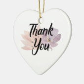 Hartelijk dank voor Floral Keramisch Ornament (Links)