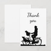 Hartelijk dank voor Fun Person Bike met Honden Bedankkaart (Voorkant / Achterkant)