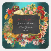 Hartelijk dank voor Gift Label Gold Blauwgroen gro (Voorkant)