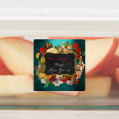 Hartelijk dank voor Gift Label Gold Blauwgroen gro (Aangebracht)