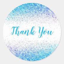 Hartelijk dank voor Glam Blue Glitter Elegant Girl