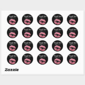 Hartelijk dank voor Glitter Kiss Media Insert Ronde Sticker (Vel)