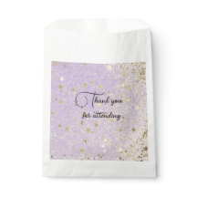 Hartelijk dank voor Glittery Gold Stars op lavende