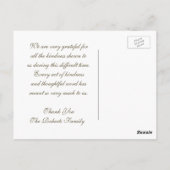 Hartelijk dank voor Gold Angel Wings Briefkaart (Achterkant)