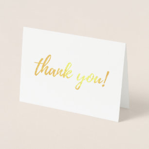 Hartelijk dank voor Gold Foil in scriptlettertype Folie Kaarten