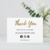 Hartelijk dank voor Gold Glitter Custom Media Inse (Staand voorkant)