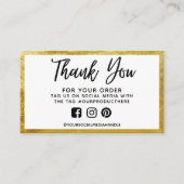 Hartelijk dank voor Gold Trendy Salon Visitekaartje (Voorkant)