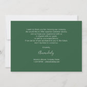 Hartelijk dank voor Golden Script Logo Script Gree Kaart (Achterkant)