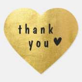 Hartelijk dank voor gouden papieren zegeling Harde Hart Sticker (Voorkant)