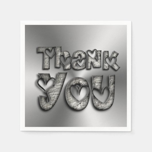 Hartelijk dank voor grappige Typografie Napkins Servetten (Voorkant)