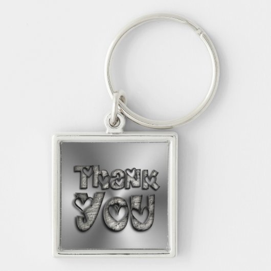 Hartelijk dank voor grappige typografie sleutelhanger (Voorkant)