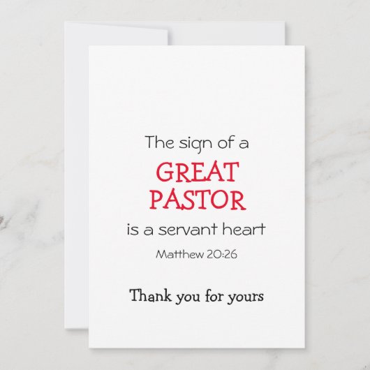 Hartelijk dank voor GREAT PASTOR SERVANT HEART Mod (Voorkant)