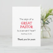 Hartelijk dank voor GREAT PASTOR SERVANT HEART Mod (Staand voorkant)