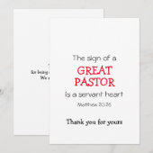 Hartelijk dank voor GREAT PASTOR SERVANT HEART Mod (Voorkant / Achterkant)