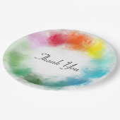 Hartelijk dank voor handschrift kleurrijke Sjabloo Papieren Bordje (Gekanteld)