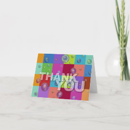 Hartelijk dank voor het 3D-kleurenpatroon Bedankkaart