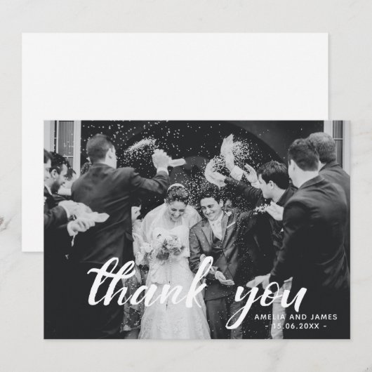 Hartelijk dank voor het aangepaste bericht voor he bedankkaart (Voorkant / Achterkant)