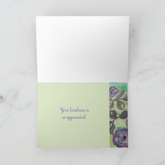 Hartelijk dank voor het aangepaste landingsbericht bedankkaart (Binnen)