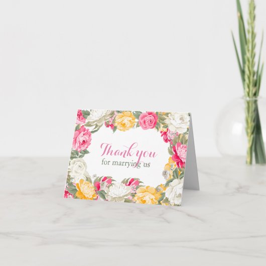 Hartelijk dank voor het afstemmen van ons bedankkaart (Voorkant)